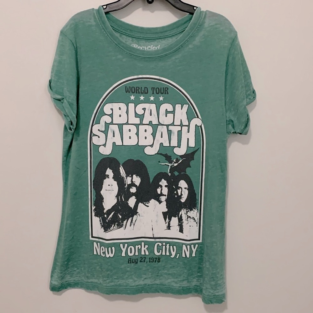 BLACK SABBATH 1978 Tour Burn Out Tee RECYCLED KARMA - Picture 3 of 7